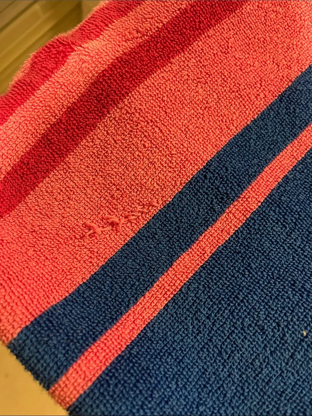 Rainbow Stripe Beach Towel - Pink & Multi about 65 x 57 approximately